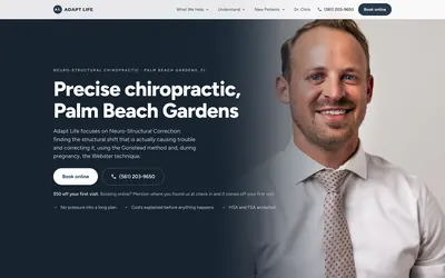 Adapt Life Chiropractic website by Lyfework