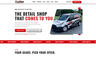 KLUTCH Auto Detailing website by Lyfework