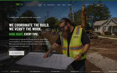 Righteous Construction website by Lyfework