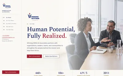 Winning Within website by Lyfework