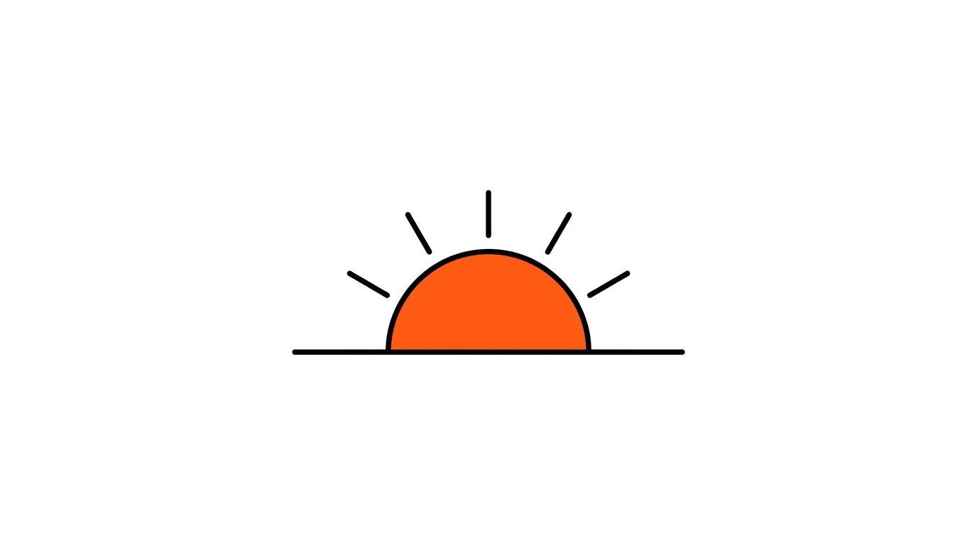 A flat line-drawn rising sun with a solid orange disc, a nod to fast-growing Port St. Lucie