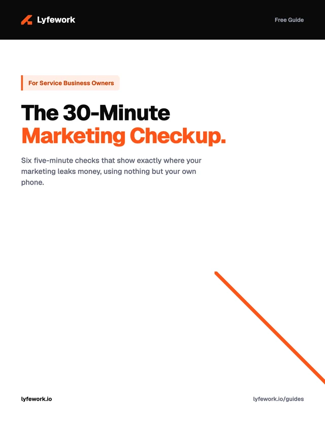 The 30-Minute Marketing Checkup guide cover