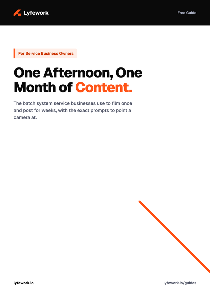 One Afternoon, One Month of Content, a free Lyfework guide