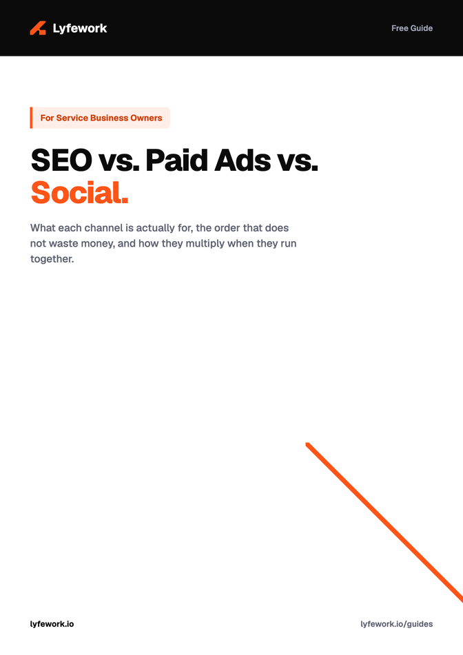 SEO vs. Paid Ads vs. Social, a free Lyfework guide