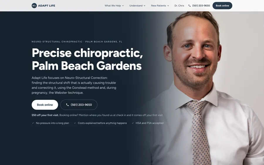 Adapt Life Chiropractic website