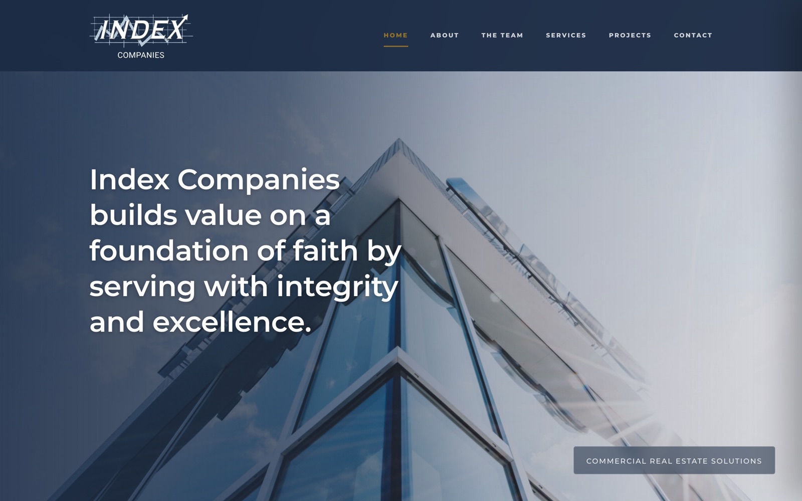 Index Real Estate website, built by Lyfework