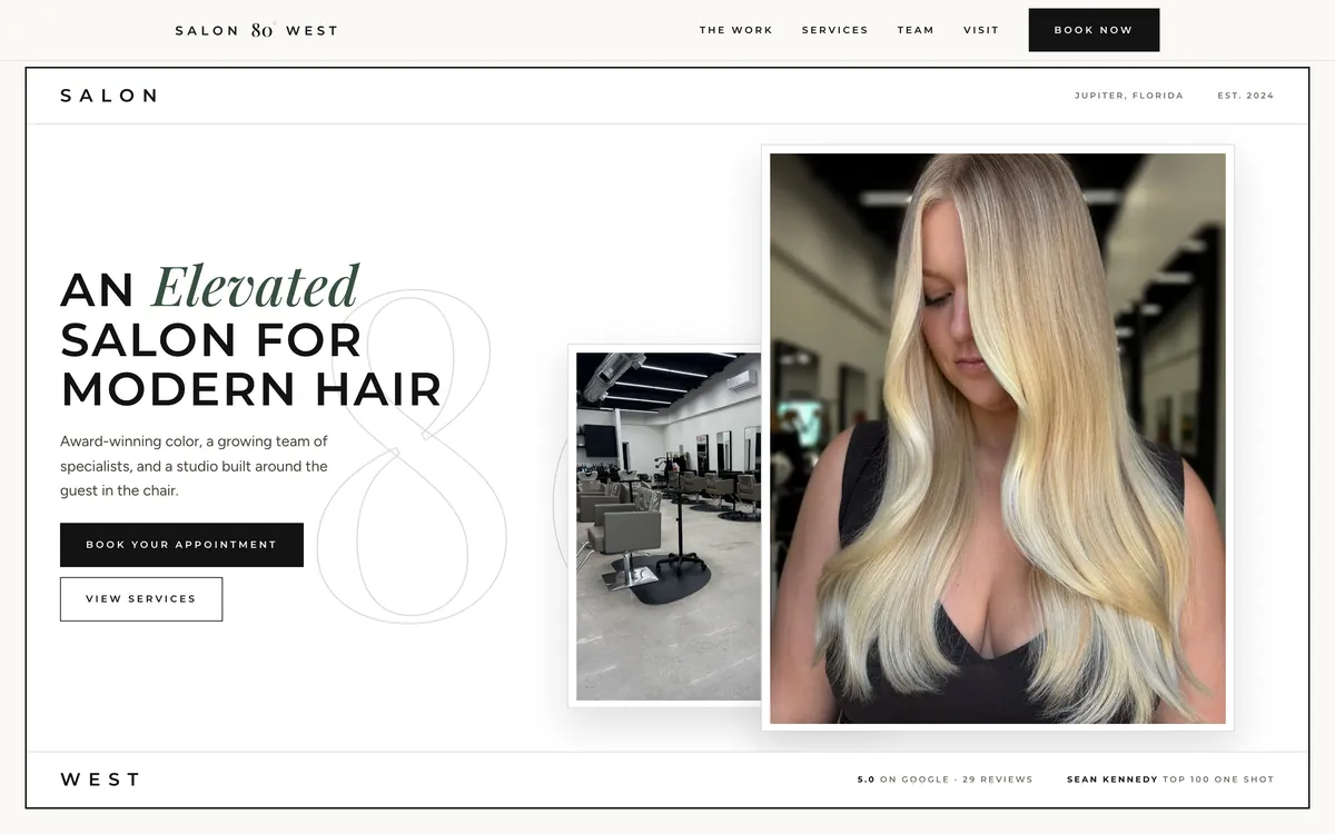 Salon 80 West website, built by Lyfework