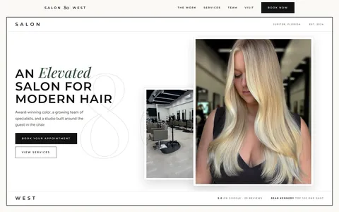 Salon 80 West website, designed and built by Lyfework