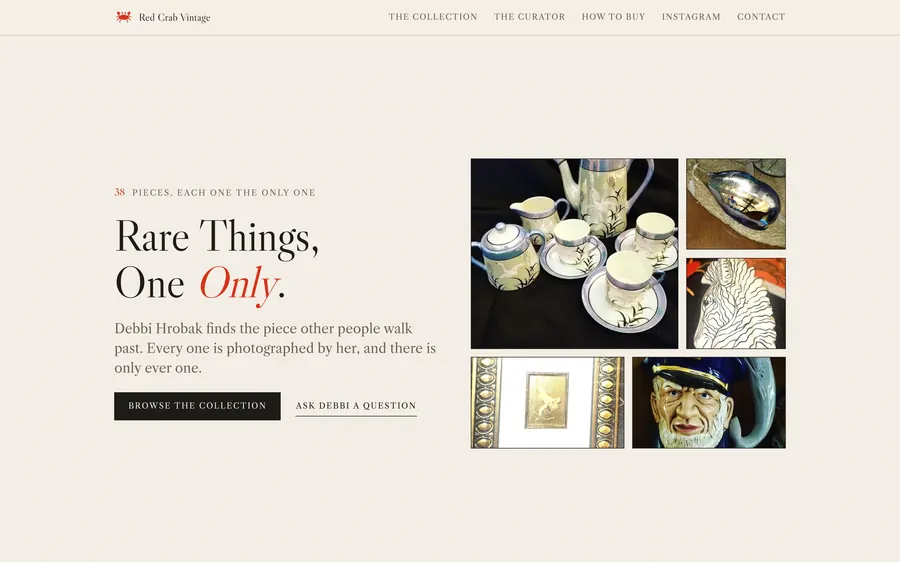 Red Crab Vintage website